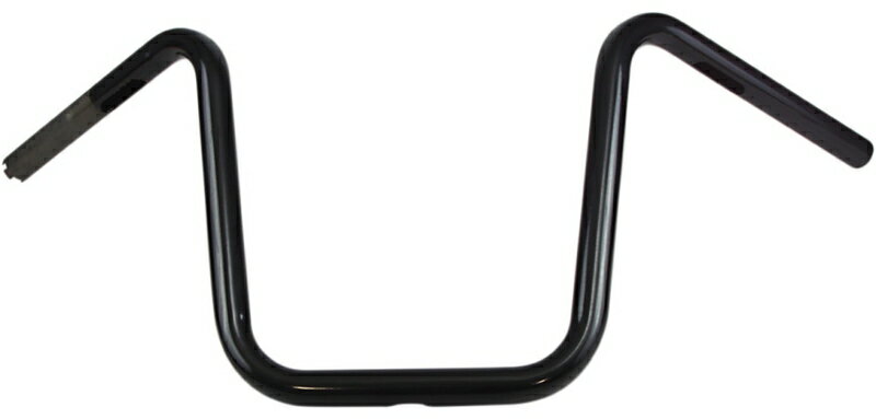 ナローエイプバーハンドル：グロスブラック/12インチ