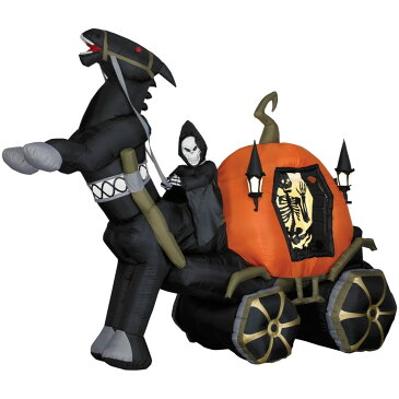 死神の馬車 約2.4m エアオブジェ 光る ハロウィン デコレーション