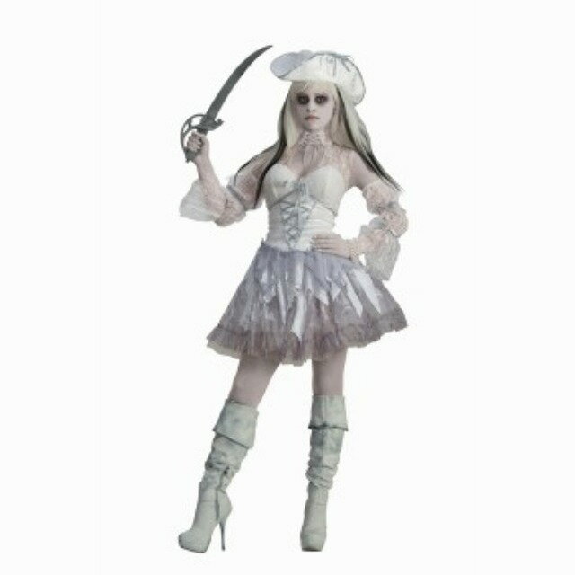 Rakuten - ゴースト 衣装、コスチューム 大人女性用 ホワイト ホラー SPIRIT OF THE SEAS コスプレ