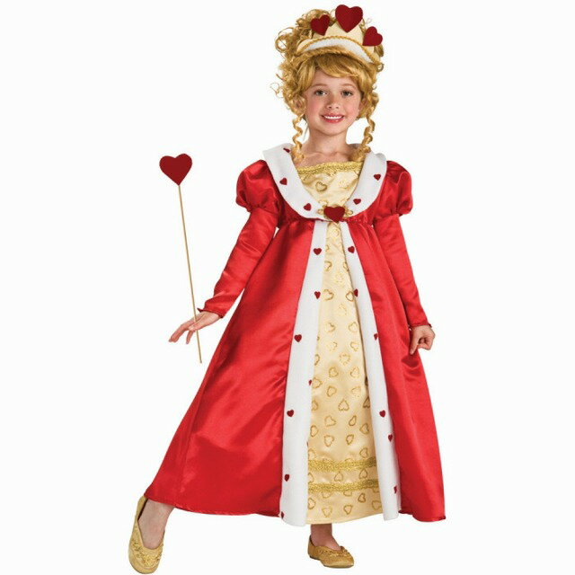 ハートの女王 衣装 コスチューム 子供女性用 レッド お姫様 RED HEART PRINCESS コスプレ
