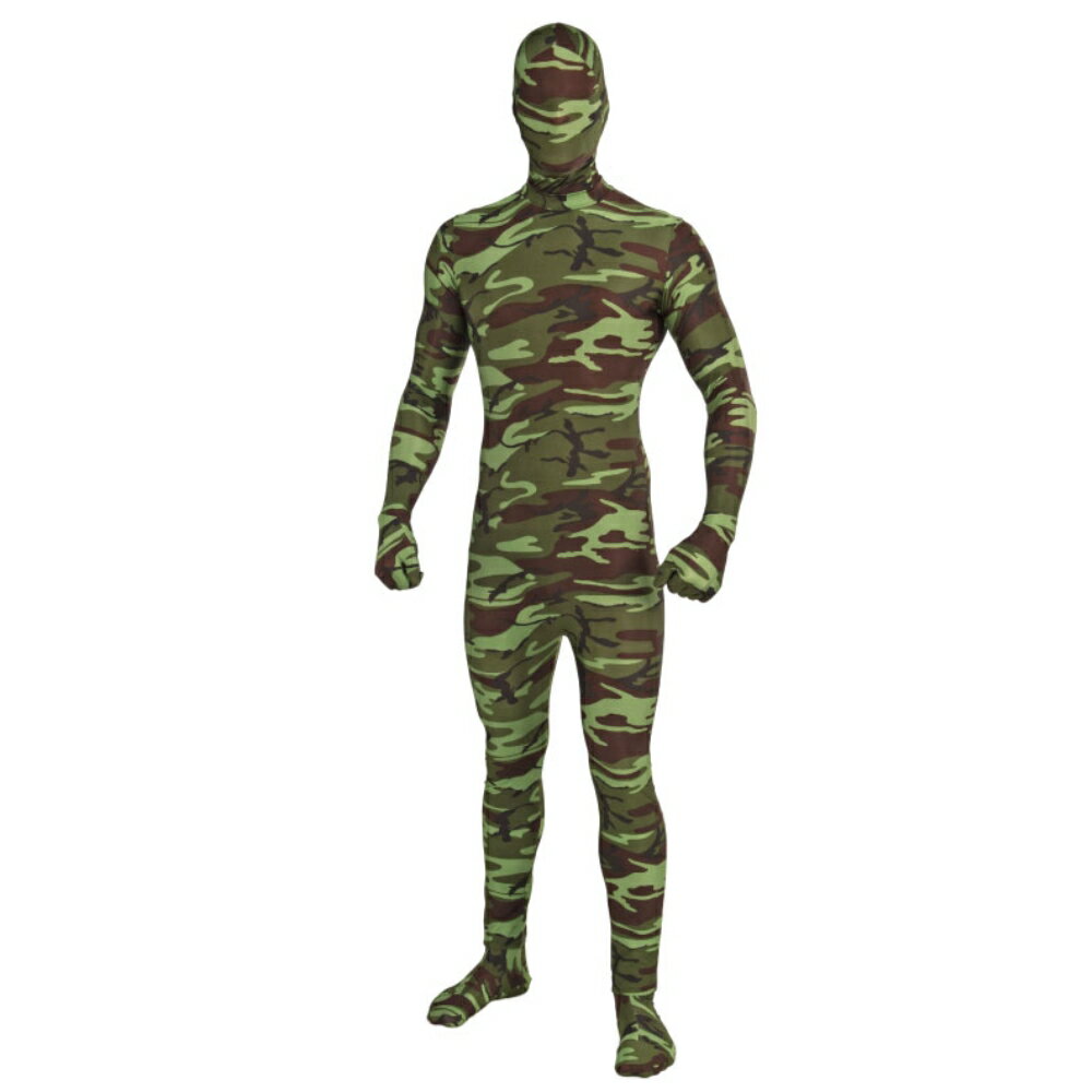 全身タイツ　迷彩柄　コスチューム　大人男性用　Camouflage Suit　コスプレ