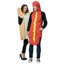 ホッドドッグ　衣装、コスチューム　大人男性用　HOT DOG AND BUN ADULT COUPLES　コスプレ