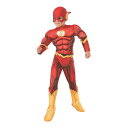 フラッシュ 衣装、コスチューム 子供男性用 ジャスティス・リーグ マッスルチェスト DLX. FLASH コスプレ