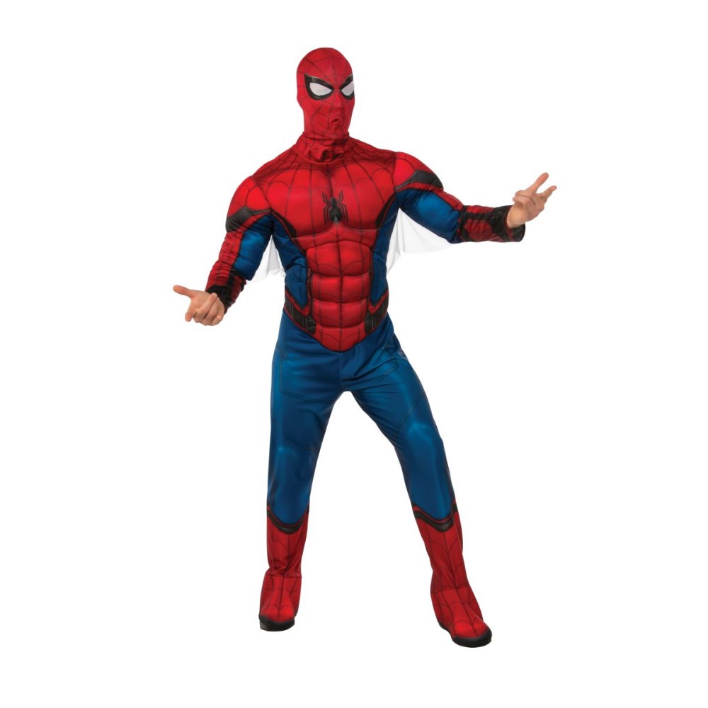 スパイダーマン　衣装、コスチューム　大人男性用　デラックス　マッスルチェスト　ホームカミング　Reg. Spiderman　コスプレ