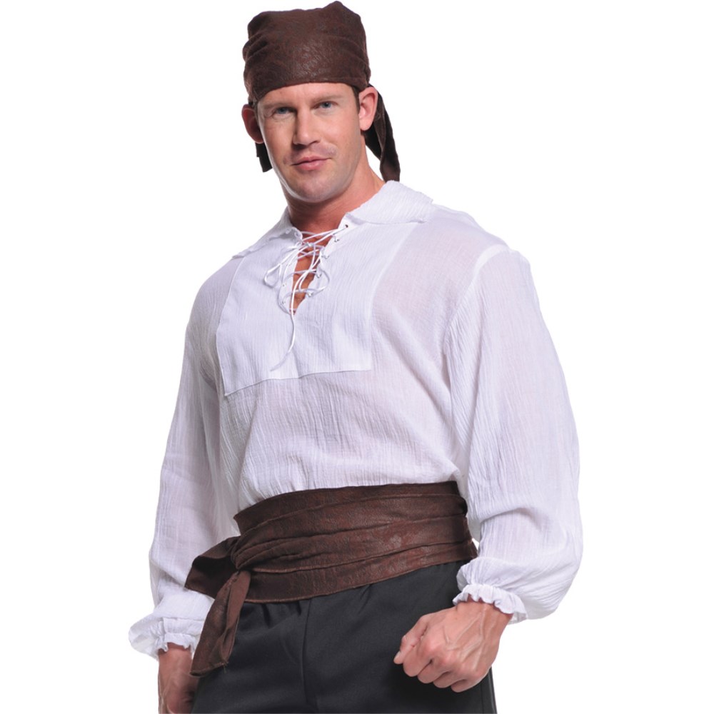 海賊 衣装 コスチューム 大人男性用 PIRATE SHIRT CREAM AD コスプレ