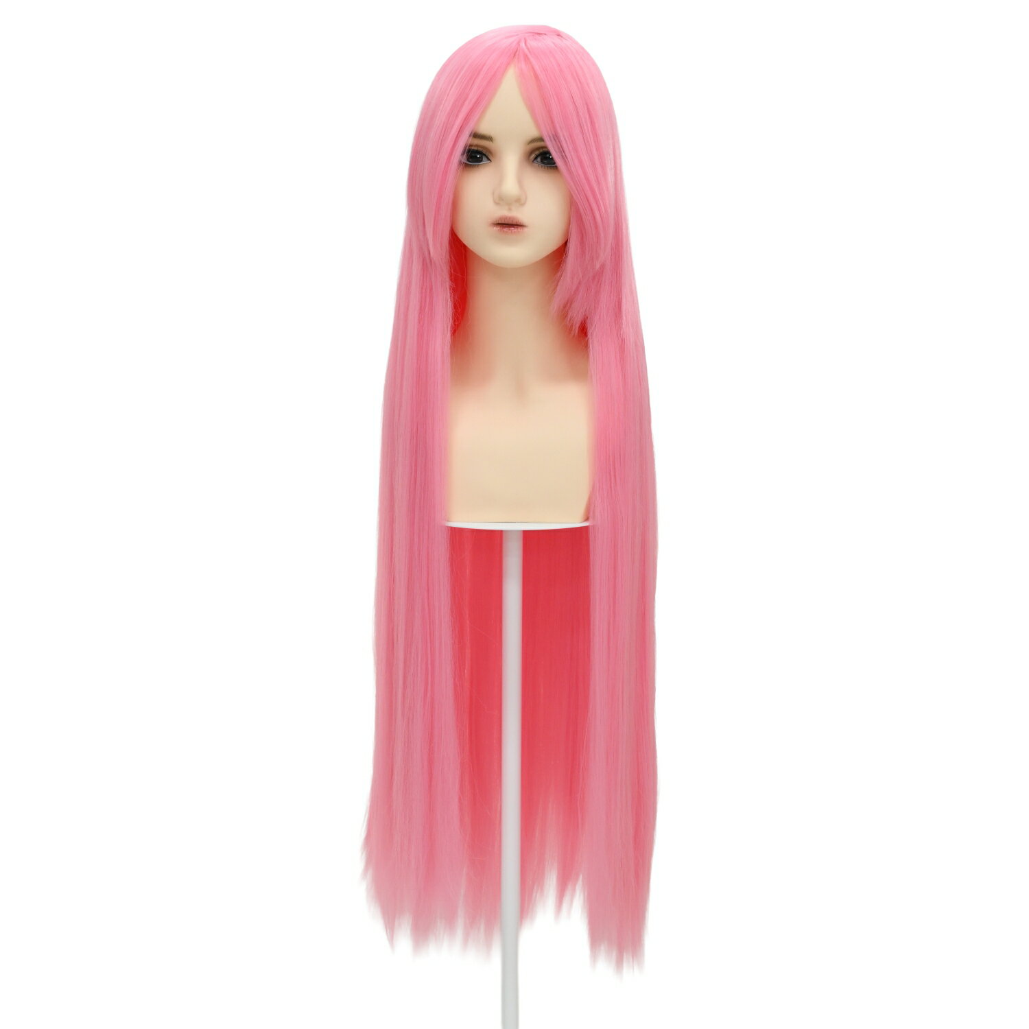 ウィッグ スーパーロング ピンク ライトピンク コスプレ かつら 大人用 女性用 耐熱 カラー 仮装グッズ..