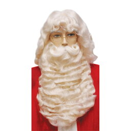 サンタクロース　ウィッグ、ヒゲ　クリスマス　仮装グッズ　SANTA SET 004 SUPREME WHITE　コスプレ