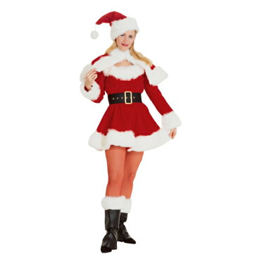 サンタクロース　衣装、コスチューム　大人女性用　長袖　羽織りもの　ブーツカバー　SEXY MISS　コスプレ