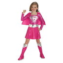 スーパーマン スーパーガール ピンク 衣装 コスチューム コスプレ 子供女性用