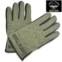 SKULL FLIGHT スカルフライト サマーボーングローブ カーキ×ブラック色 SUMMER BONE GLOVE 送料無料