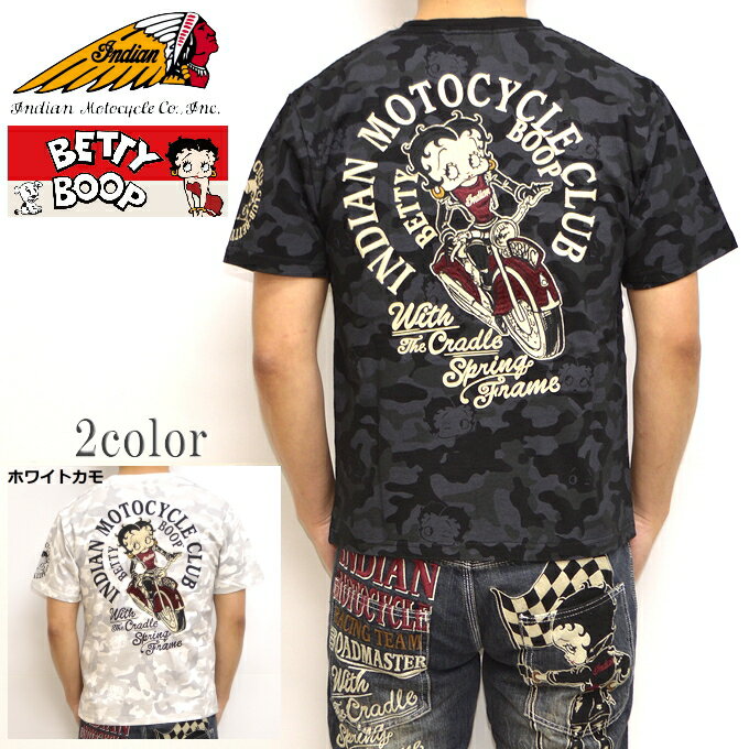 インディアンモトサイクル ベティブープ Indian Motocyacle BBI-910 半袖Tシャツ 天竺半袖TEE BETTY 送料無料