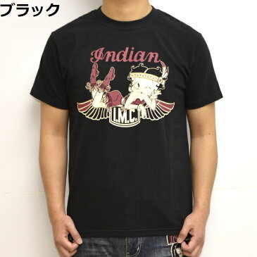 インディアンモトサイクル ベティブープ Indian Motocyacle BBI-917 半袖Tシャツ カナダ製 天竺半袖TEE BETTY 送料無料