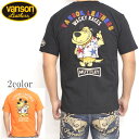 バンソン VANSON ワッキーレース WRV-2101 半袖Tシャツ 天竺半袖TEE ケンケン チキチキマシン猛レース Wacky Races バイク バイカー ト..