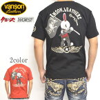 バンソン VANSON×クローズ WORST CRV-2210 半袖Tシャツ 天竺半袖TEE T.F.O.A 武装戦線 メンズ バイク バイカー メンズ トップス 送料無料