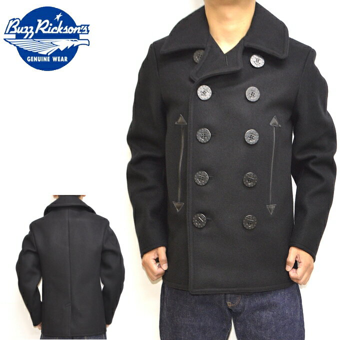 バズリクソンズ ウィリアムギブソン BR12394 ピーコート Type BLACK PEA COAT PEA COAT BUZZ RICKSON 039 S WILLIAM GIBSON COLLECTION メンズ アウター 送料無料 新作