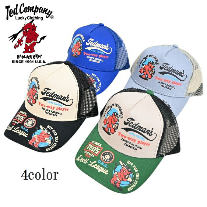 テッドマン TEDMAN TDC-9000 メッシュキャップ Two-way player キャップ 帽子 送料無料 新作
