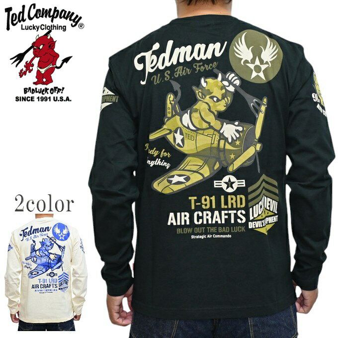 テッドマン TEDMAN TDLS-362 長袖 Tシャツ ロンT U.S AIR FORCE トップス メンズ 送料無料 新作