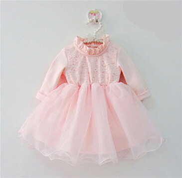 ピンク 6M-18M ショール付き 高品質ドレス ベビードレス 子供ドレス ワンピース フォーマル 女の子 ジュニア パーティー 結婚式 七五三 リボン付き 赤ちゃん