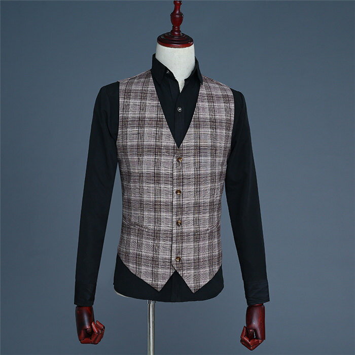 xlサイズ　在庫処分　即納　ブラウン　メンズ　スーツ　スーツセット　上下セット セットアップ　3点セット　花柄　メンズ　タキシード　メンズ タキシード パンツ　演出服 ベスト付き　司会