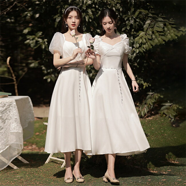 XS～3XL予約 4デザイン ブライズメイドドレス パーティードレス ワンピース二次会演出司会結婚式お呼ばれ ロングドレス マキシ丈 ミディアムドレス ブライズメイド ドレス 二次会ドレス フォーマルドレス 大きいサイズ エレガント 結婚式 二次会 お花嫁