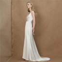 ホワイト ウェディングドレス Aライン ロングドレス ウェディングドレス トレーン ファスナータイプ xs〜xl Wedding Dress お花嫁 結婚式 旅...
