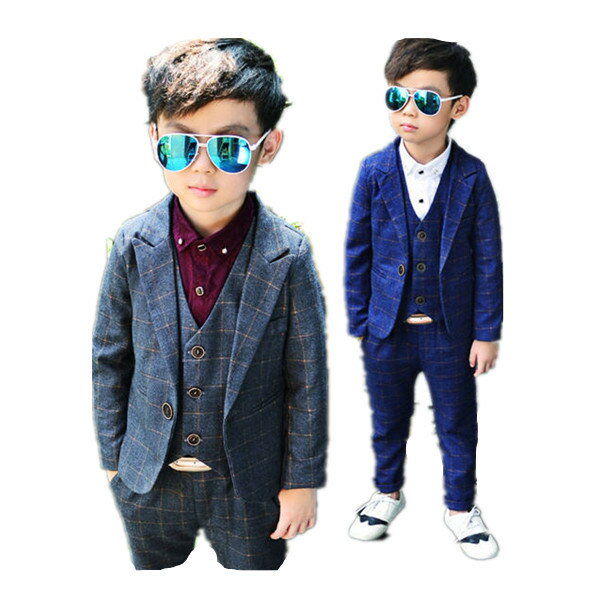 子供スーツ キッズ服 男の子衣装 ズボン、コート、ベスト 3色入荷 卒業式/入園式/発表会/七五三/フォーマル 100〜130cm