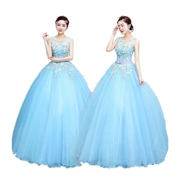 ピンク/ブルー/パープル カラードレス フォーマルドレス レース 花柄 ロングドレス マキシ丈 パーティードレス ワンピース カラードレス 二次会 演奏会 披露宴 結婚式 発表会 忘年会 演出舞台