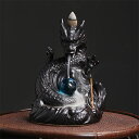 倒流香用 龍 倒流香用 香炉 幻想的 煙 倒流香 香炉 インテリア 陶器 風水 置き物 置物 香立て 線香 おしゃれ かわいい お香立て 線香立て 仏具 お線香...