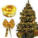 クリスマスリボン ライト クリスマス イルミネーションライト 電池式 4M/5M/10M オーナメント クリスマスツリー 飾り 雰囲気 ロマンチック プレゼント ラッピング クリスマス 結婚式 お祝い日 正月 室内 ガーデンライト 屋外 デコレーション