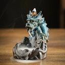 倒流香用 龍 倒流香用 香炉 幻想的 煙 倒流香 香炉 インテリア 陶器 風水 置き物 置物 香立て 線香 おしゃれ かわいい お香立て 線香立て 仏具 お線香...