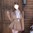 卒業式 スーツ 女の子 韓国 制服 ピアノ発表会 ジャケット+スカート スーツ 卒服 フォーマル 中学 受験 フォーマルスーツ 女児 ジュニアスーツ 3点セット 高校生 卒業式スーツ 入学式 発表会 結婚式 子供スーツ ジャケット スカート シャツ ブラウン