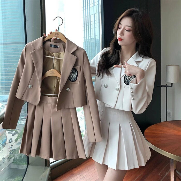 卒業式 スーツ 女の子 韓国 制服 ピアノ発表会　ジャケット+スカート スーツ 卒服 フォーマル 中学 受験 フォーマルスーツ 女児 ジュニアスーツ 2点セット 高校生 卒業式スーツ 入学式　発表会 結婚式　子供スーツ ジャケット スカート シャツ 　ホワイトブラック