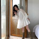 レディースワンピース 長袖ワンピース ホワイト ミニ丈 大人ワンピース レースワンピース 大人ワンピース Aライン ワンピース きれいめワンピース 膝丈ワンピース 着痩せ おしゃれ 可愛い 優雅 高級感 通勤 日常デート 海辺 S/M/L