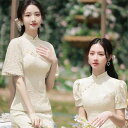 予約 2デザイン シャンパン ブライズメイドドレス パーティードレス ワンピース二次会演出司会結婚式お呼ばれ ミディアム丈、ミモレ丈 ブライズメイド ドレス 二次会ドレス フォーマルドレス(4)