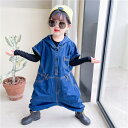 即納 2021新品 キッズ オールインワン ロンパース キッズ服 キッズ衣装 子供衣装 デニム 女の子 男の子 春秋着 ゆったり カジュアル 半袖 80/90/...