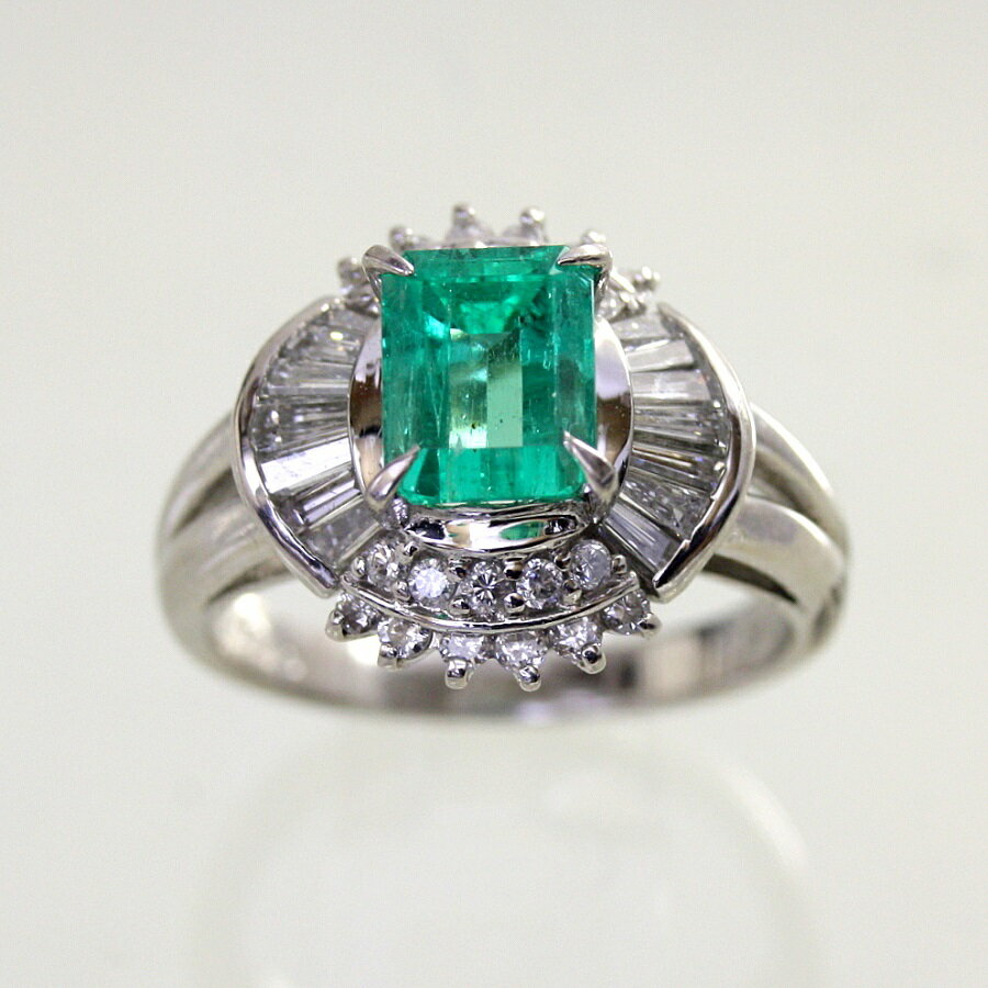 【楽天市場】【中古】 プラチナ エメラルド 1.37ct ダイヤ 0.67ct リング 11号：Discount Store ANDOUSHOUJI