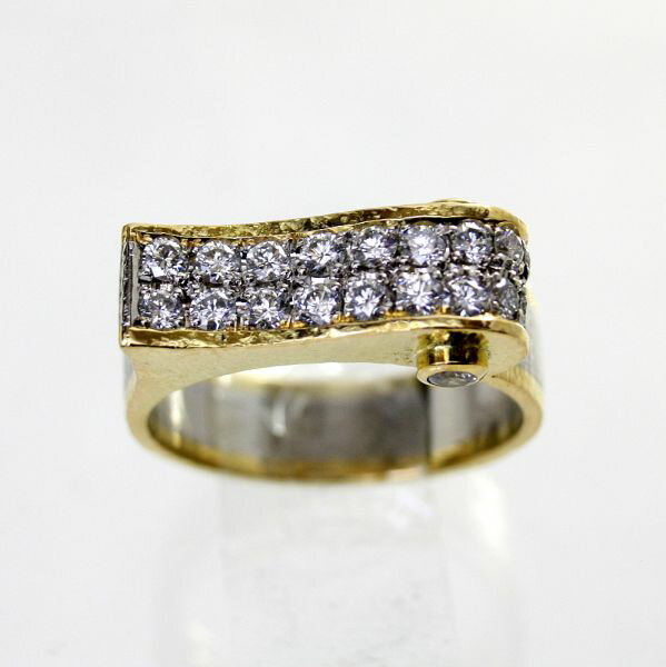 【中古】　18金＆プラチナ　ダイヤ　0.60ct　リング　12号