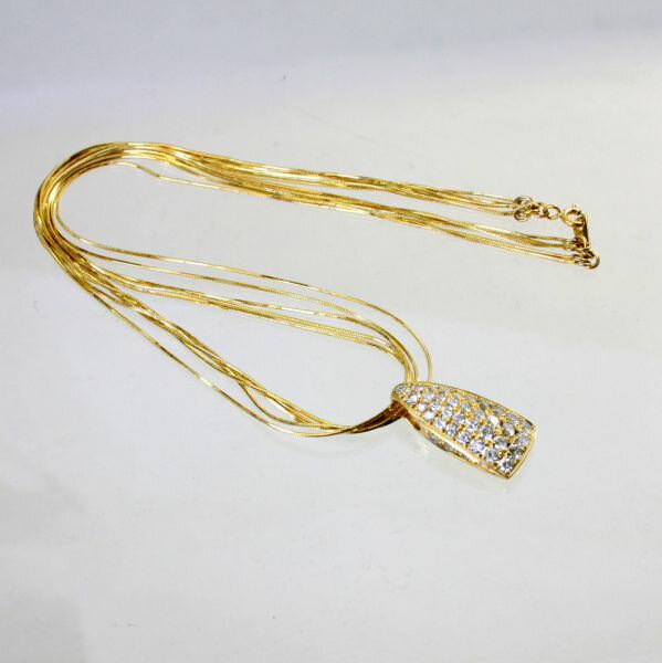 樂天商城 - 【中古】　18金　ダイヤ　1.50ct　ペンダント付ネックレス
