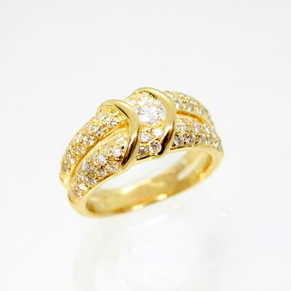 乐天商城 - 【中古】　18金　ダイヤ　0.21ct　0.325ct　リング　14号