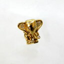 【中古】 18金 ダイヤ 0.17ct 象デザイン ピンブローチ