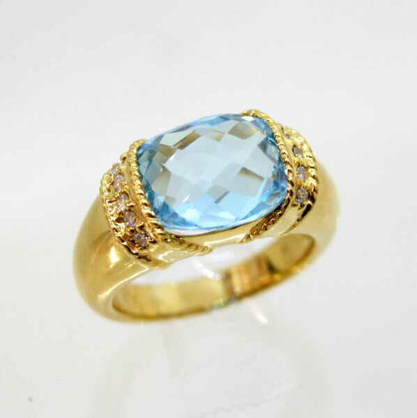 【中古】 18金ブルートパーズダイ...