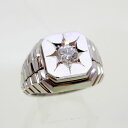 【中古】 プラチナ ダイヤ 1.001ct メンズリング 30号