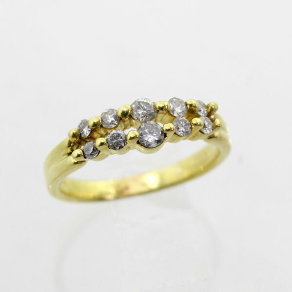 乐天商城 - 【中古】　18金　ダイヤ　0.50ct　リング　16号