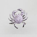 【中古】 18金WG ダイヤ 0.80ct 蟹デザイン ブローチ兼ペンダント