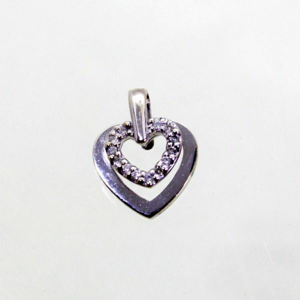 乐天商城 - 【中古】　18金WG　ダイヤ　0.09ct　ペンダント