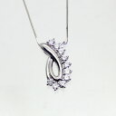 【中古】 プラチナ ダイヤ 0.70ct ペンダント付ネックレス(4)
