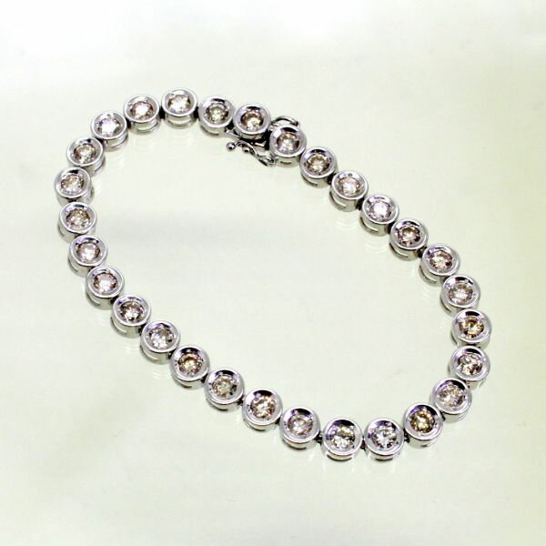 【中古】 18金WG　ダイヤ　5.00ct　ブレスレット