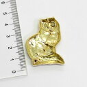 【中古】　18金　ダイヤ　0.40ct　猫デザイン　ブローチ兼ペンダント 2