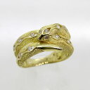 【中古】 18金 ダイヤ 0.20ct スネークデザイン リング 11号