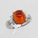 【中古】 プラチナ ファイアーオパール 2.78ct ダイヤ 0.38ct リング 11号